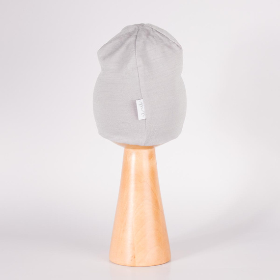 229110 Nicol Gorro Merino 100% lana infantil doble capa - gris