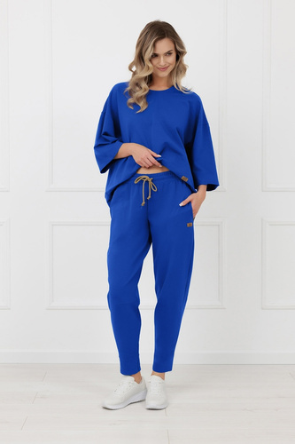 Pantalones deportivos Kaori Italian Fashion algodón cobalto
