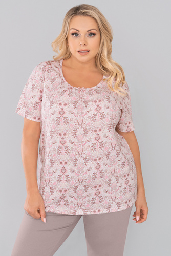 Kalmia Pijama de mujer manga corta, pantalón 3/4 italiano Fashion-print