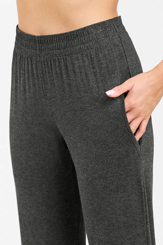 Akord Conjunto señora manga larga, pantalón largo Moda Italiana - melange oscuro