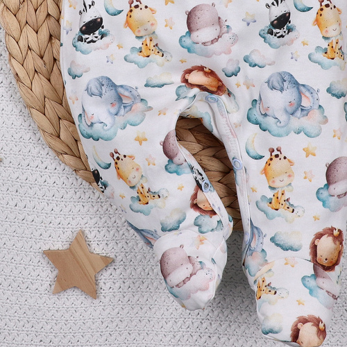 ABN-5607 Pelele Little Dreamers Nini de algodón orgánico - botones de presión sin níquel, hipoalergénico, producción polaca