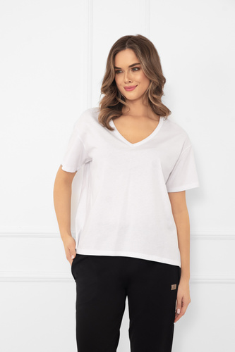 Klara - blusa manga corta mujer | Italian Fashion blanco