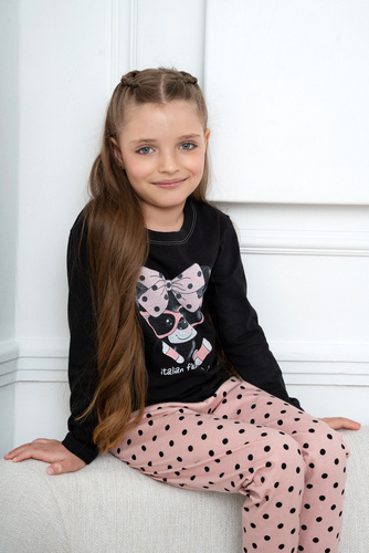 Bonilla Pijama de niña Moda Italiana - negro/estampado