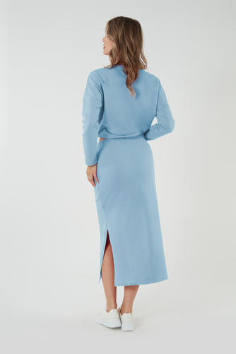 Stella falda maxi mujer Moda Italiana - azul