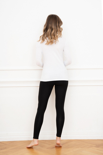 Ibiza Blusa Señoras manga larga Moda Italiana- blanco