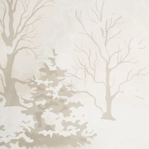 Ropa de cama navideña copo de nieve en microfibra Eurofirany paisaje invernal blanco- suave, ligera y fácil de cuidar, con cierre de cremallera