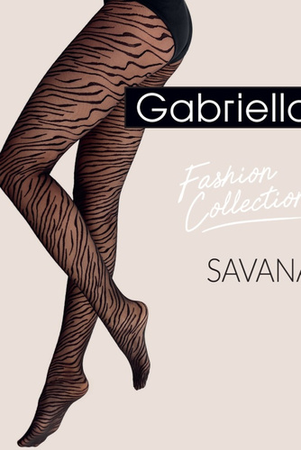 Panty Gabriella Savana 20 den zebra fino moderno elegante mujer