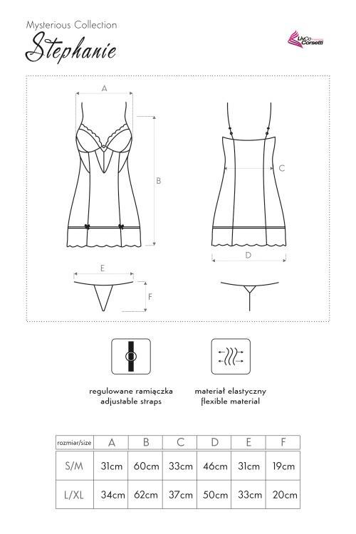 Stephanie LC 90227 Conjunto, chemise y tanga LivCo Corsetti Fashion