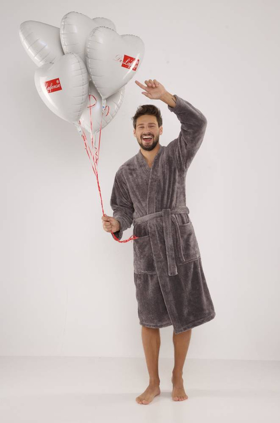 391 Albornoz de hombre Hugo De lafense - gris