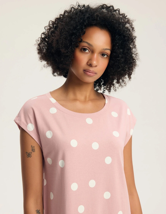 Henderson Gitte 45426 Camisón 100% Algodón Dusty Rose Manga Corta