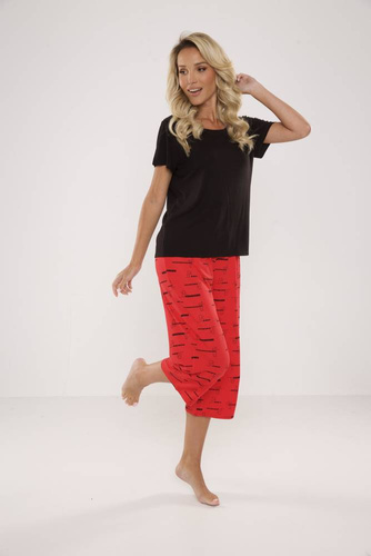 661 Pijama de mujer Cat Love Forex - rojo