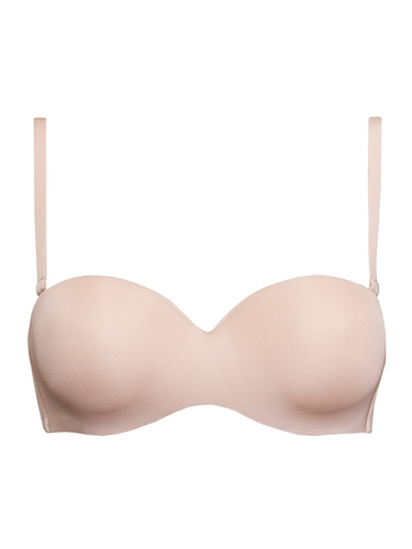 1580 Sujetador push-up Fantastic - bandeau, microfibra Sielei beige