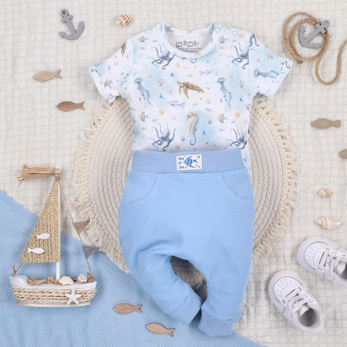 ABN-5447 Body de algodón orgánico Sea Of Joy de Nini - algodón orgánico, manga corta