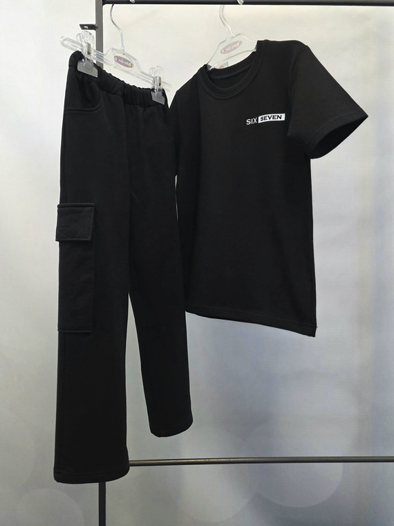 Camiseta niño Six Seven Bambarillo – cómoda y perfecta para diario black