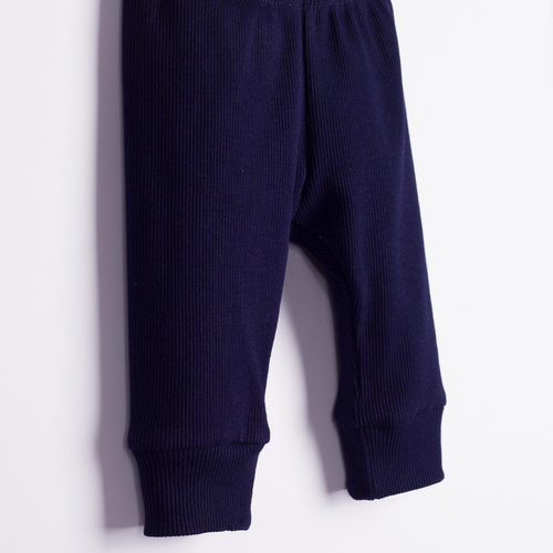 228021 Nicol FARMA Pantalones para bebé azul marino elásticos con canalé