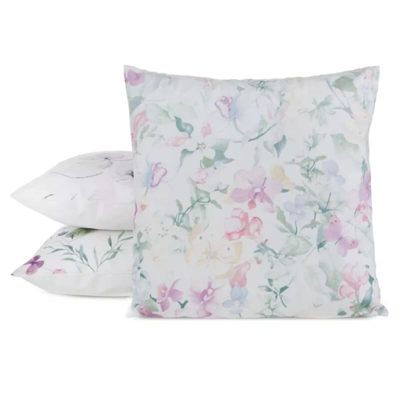 Funda cojín 45x45 Mink 29 Eurofirany terciopelo flores