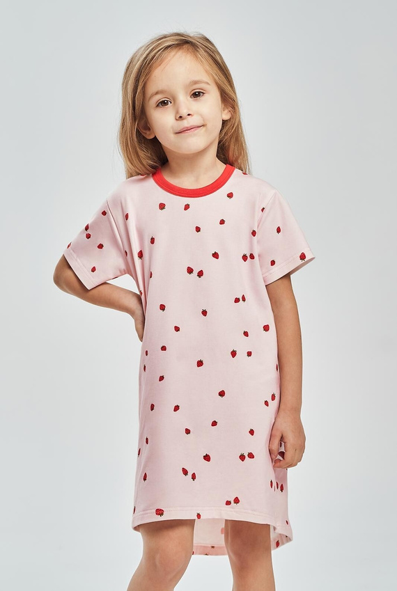 Camisón niña Maia 3546 Taro – algodón, manga corta, estampado