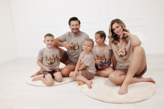 Pijama hombre Shiba Italian Fashion 100% algodón shorts manga corta