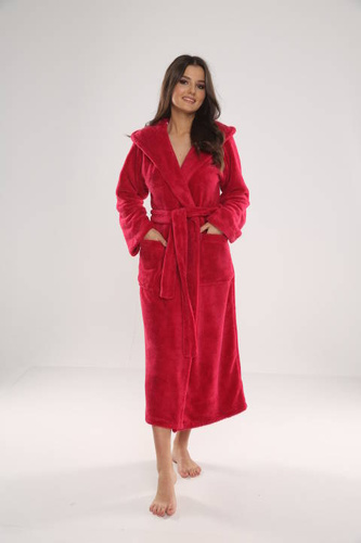 807 Luna II Ladies' Long Dressing Gown Forex - frambuesa