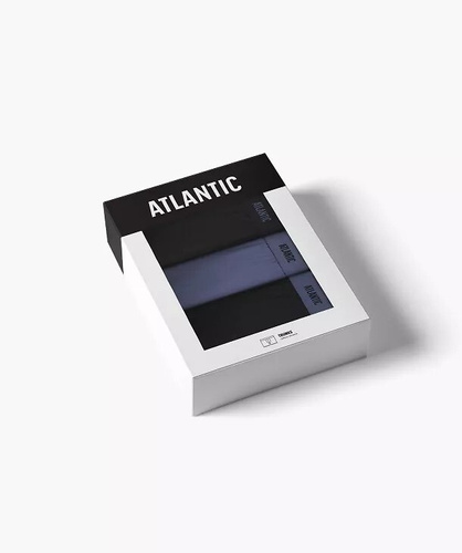 Bóxers para hombre Atlantic 3MH-0111 A3 pack de 3 negro-denim – 95% algodón, ajustados