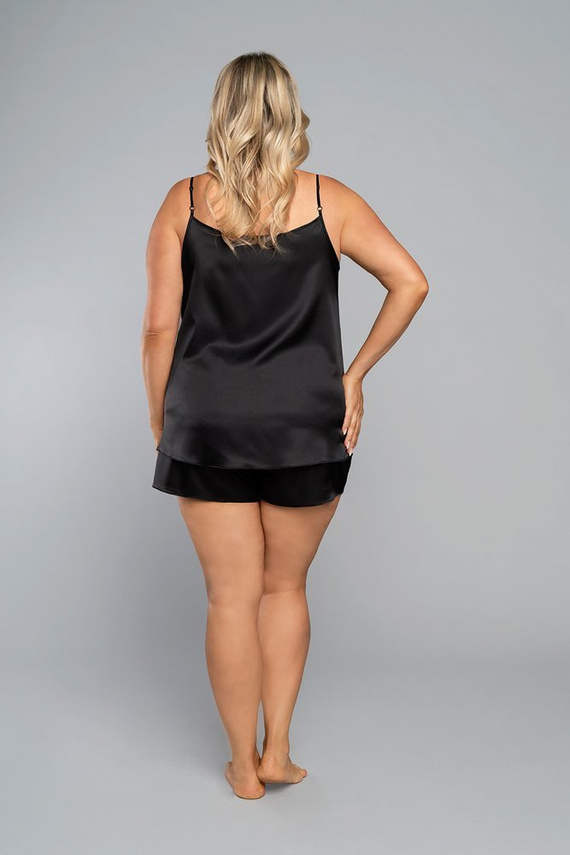 Touch Pijama de señora slim fit, short Moda Italiana - negro