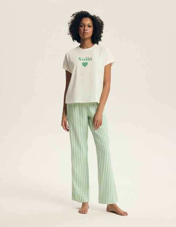 Pijama mujer Henderson Darlan 43707 – algodón, pantalón largo, estampado