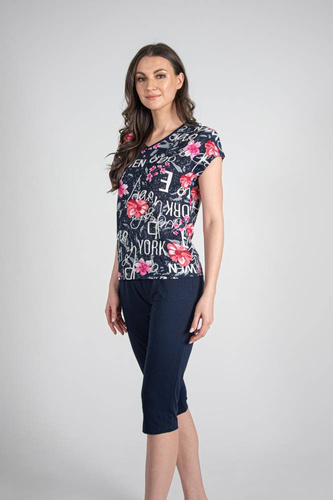 676 Soled Pijama de señora Forex - azul marino