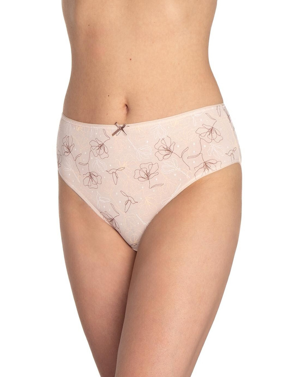 Braga de mujer L-120BI-93 Lama rosa-algodón gris, pack de 3, cómoda y clásica