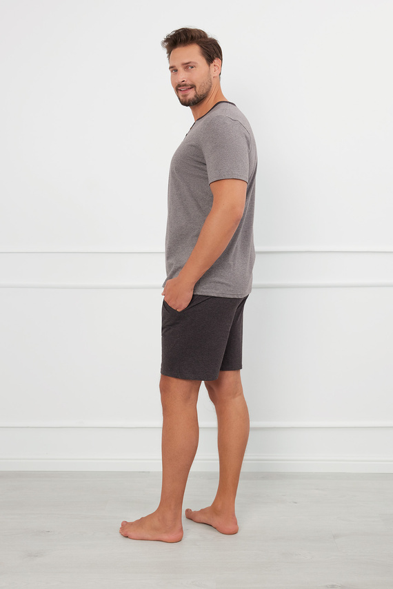 Julius Pijama de manga corta para hombre, pantalón corto Moda Italiana - ¶r.melange/c.melange