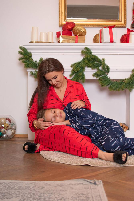 718 Madeleine Cat Love Pijama de mujer Forex - rojo