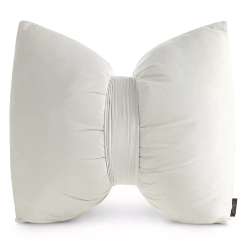 Eurofirany Cojín de Navidad crema 45x55 - lazo de terciopelo