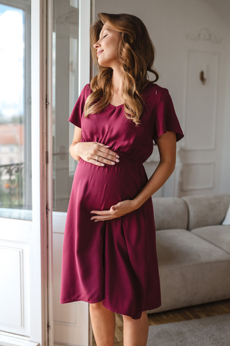 Milk & Love Lovely Dress vestido premamá y de lactancia color mora