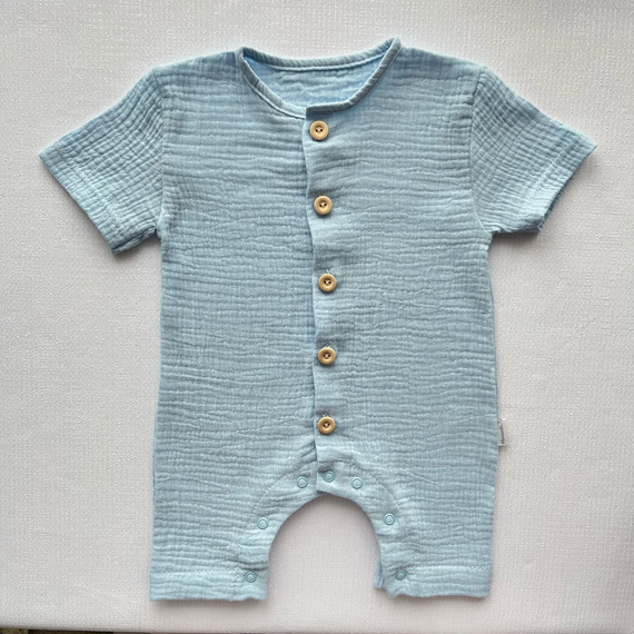 RA55208 Mamatti Pelele de Muselina con Botones de Madera para Verano
