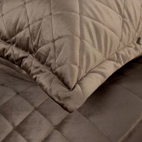 Ria 6 Colcha decorativa de terciopelo Eurofirany marrón