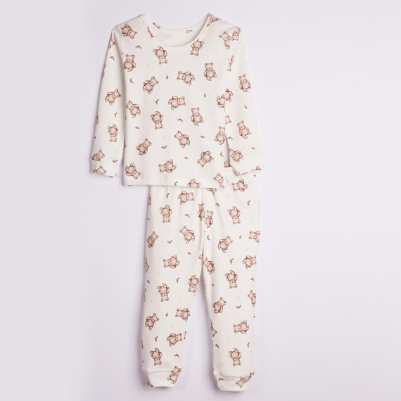 227036 Nicol BENEK Pijama infantil 100% algodón crema con ositos