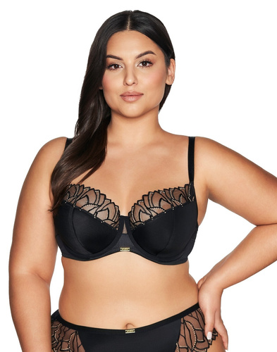 2114 Sujetador semiblando con relleno Ava - negro