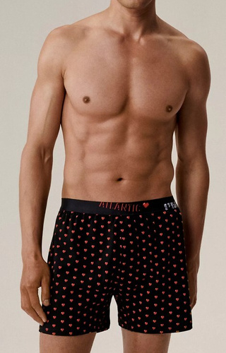 2GMB-011 Calzoncillos bóxer Atlantic para hombre - algodón, estampado corazón, lote de 2