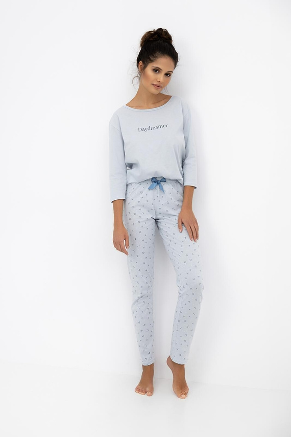 Daydreamer Sensis pijama 3/4 mujer paloma - pijama de algodón azul con pantalón largo