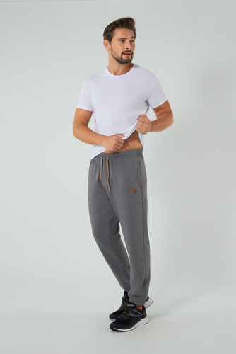 Leader Pantalones largos de chándal para hombre Italian Fashion - medium melange