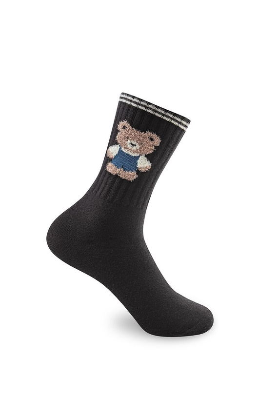 Be Snazzy SK-136 Calcetines de mujer negros invierno suaves sin compresión