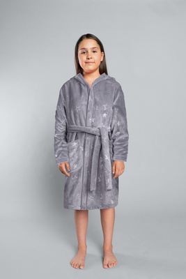 Albornoz de niña Arte Italian Fashion- gris
