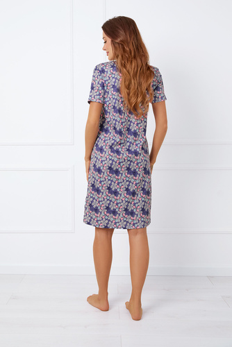 Camisón desabrochado Carbonia, manga corta Moda Italiana - estampado