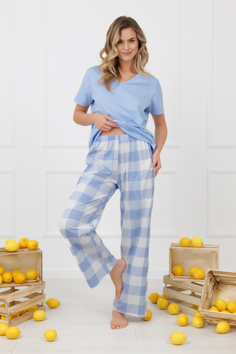 Pijama mujer MIKA Italian Fashion 100% algodón pantalón largo