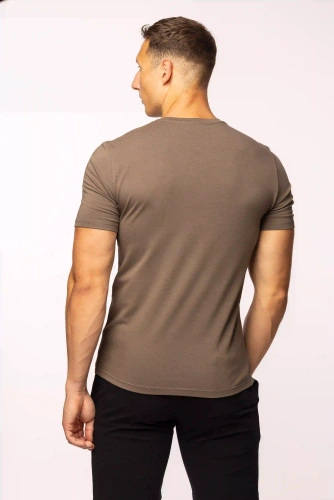 Camiseta de hombre Urban khaki- Algodón Corte clásico, alta calidad, flexibilidad, comodidad durante todo el día
