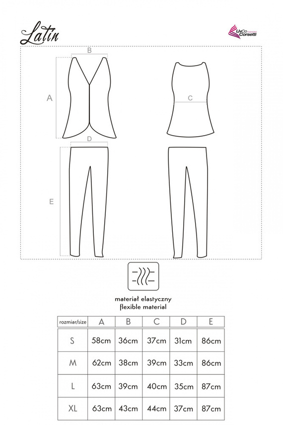 Latin LC 90098 Pijama de mujer LivCo Corsetti Moda