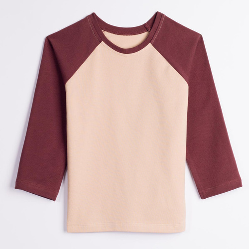 228142 Nicol FARMA Camiseta raglán para niño algodón beige-marrón