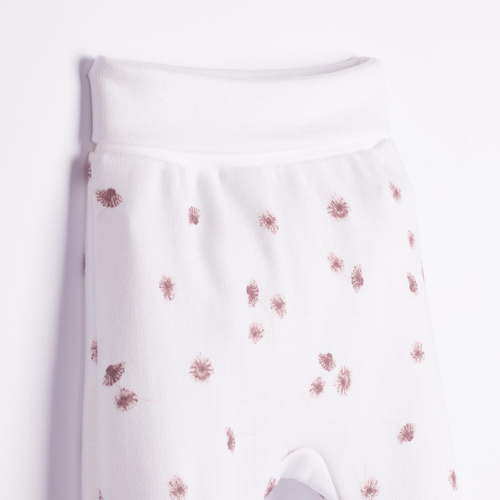 Nicol Hania 226009 Pantalones cortos para bebé 100% algodón Flores Crema