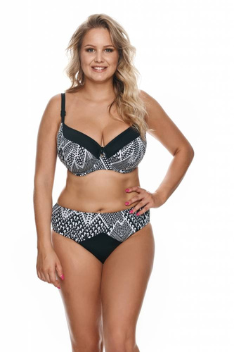 Fiji Big Bathing Bottoms Lupoline- blanco y negro