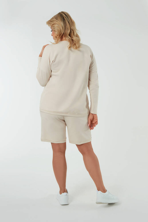 Madri Blusa manga larga Moda Italiana - beige