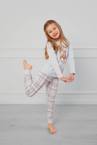 Katrin Pijama de niña Moda Italiana - azul/estampado